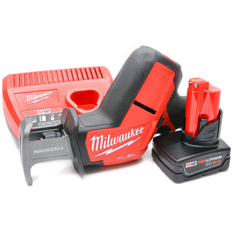 Brand New MILWAUKEE 2520-20 M12 12V Fuel Brushless Hackzall 4.0 Ah Battery Kit