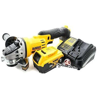 DeWALT DCG412B 20V MAX Li-Ion Cordless Angle Grinder 4 1/2" Cut-Off 5.0 Ah Kit