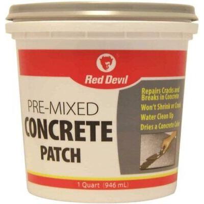 Red Devil 0644 Pre-Mixed Concrete Patch 1 Quart Gray 6 Pack