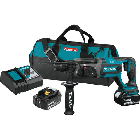 Makita XRH04T 18V LXT Lithium-Ion Cordless 7/8" Rotary Hammer Kit, Accepts Sds-Plus Bits (5.0Ah)