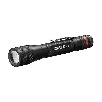 Coast G32 465 Lumen Flashlight with Pure Beam, Twist Focus and Bulls-Eye Spot...