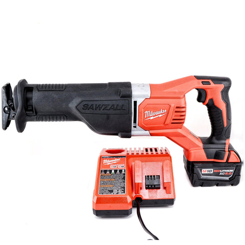 Milwaukee 2621-20 M18 18 Volt Li-Ion 5.0Ah Sawzall Cordless Reciprocating Saw Battery Kit