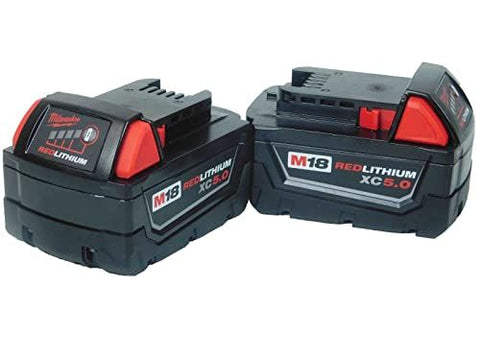 Milwaukee 48-11-1852 M18 REDLITHIUM XC 5 Ah Lithium-Ion Extended Capacity Battery (2-Pack)