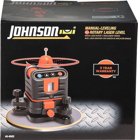 Johnson Level & Tool 40-6502 Manual-Leveling Rotary Laser Kit