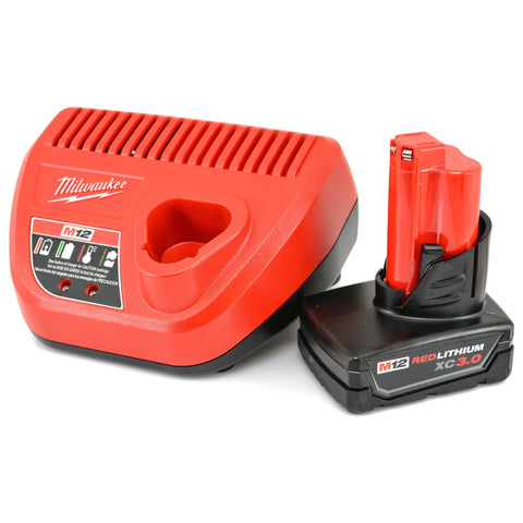 Milwaukee M12 RED LITHIUM 3 AH XC  Battery  48-59-2401 Charger