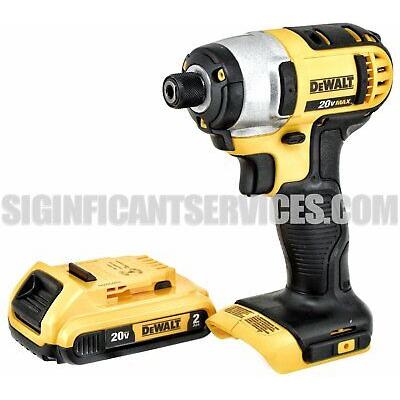 DeWALT DCF885B 20V Volt MAX Lithium Ion 1/4" Cordless Impact Drill Driver 2.0 AH