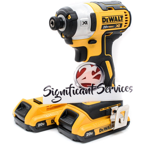 DeWALT DCF887B 20V MAX XR Li - Ion Brushless 1/4" Impact Driver 2.0 Ah Batteries - SIGNIFICANTSERVICES.COM