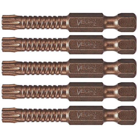 VEGA T15 TORX Impact Driver Bits. Impactech Professional Grade Impact Grade T-15 TORX 2" Bits. (Pack of 5) P150T15A-5