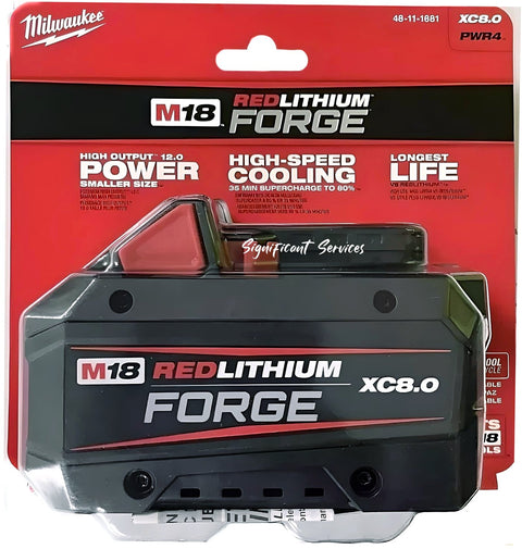 New Milwaukee 48-11-1881 M18 REDLITHIUM FORGE XC8.0 Battery Pack