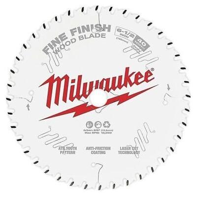 Milwaukee 6-1/2 in. Dia. x 5/8 in. Fine Finish Carbide Tipped Steel Circular Saw