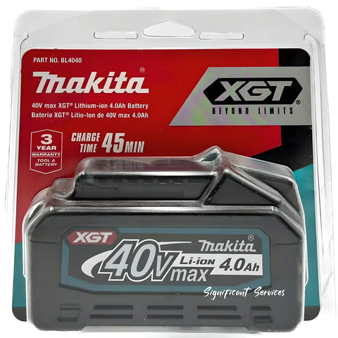 Makita BL4040 XGT 40V max 4.0Ah Li-ion Rechargeable Battery Pack Li-Ion Genuine