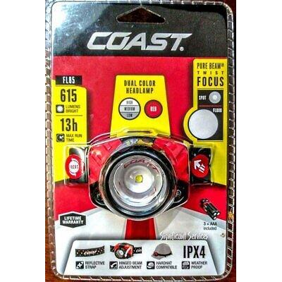 Coast 21328 FL85 615 Lumen Dual Color Pure Beam Focusing LED Headlamp