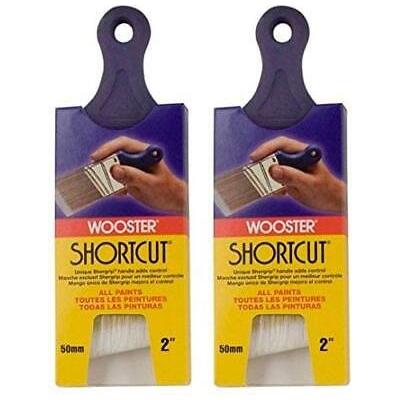 Wooster Brush Q3211-2 Shortcut Angle Sash Paintbrush, 2-Inch, White 2 Pack