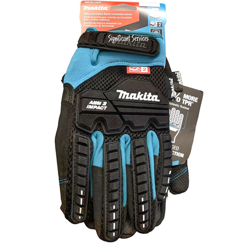 Makita Impact-rated T 04276 ANSI 2 Heavy Duty Demolition Gloves Medium