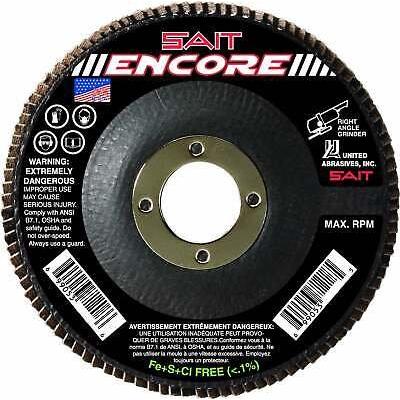 United Abrasives SAIT 71225 Type 27 Encore Flap Disc 5" x 7/8-Inch Z 36X 10PK