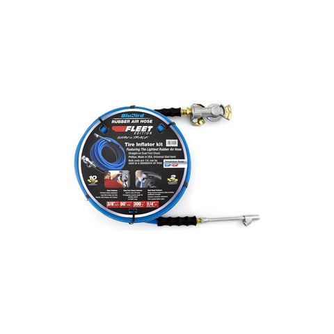 BLUBIRD BBFLT3850 3/8" x 50' Fleet Edition Tire Inflator Kit, Lightest, Strongest, Most Flexible, 300 PSI, 50F to 190F Degrees, High Strength Polyester Braided