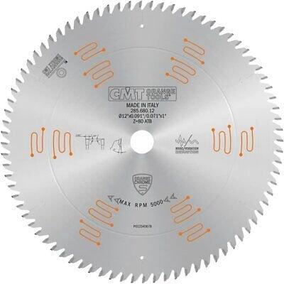 CMT 285.680.12 ORANGE CHROME FINE FINISH BLADE 12" x T80 ATB