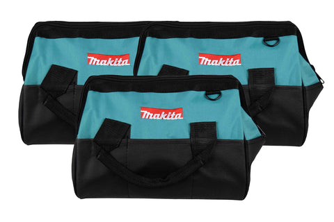 MAKITA Contractor Tool Bag Storage Case Outside Pockets 14” x 11” x 9” Strap 3PK