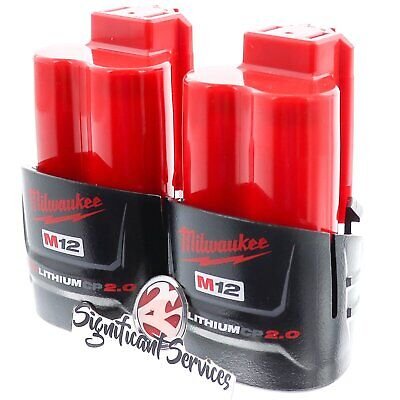 Milwaukee (2-Pack) 48-11-2420 M12 REDLITHIUM 2.0 Compact Battery Packs