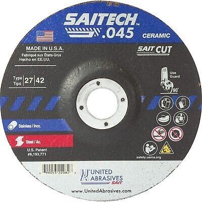 United Abrasives-SAIT 22068 Cut-Off Wheels Depressed Center 4" x .045" x 5/8"...