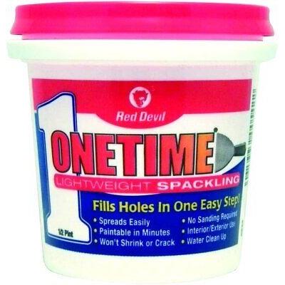 Red Devil 0542 ONETIME Lightweight Spackling 1/2 Pint White 8 Ounce