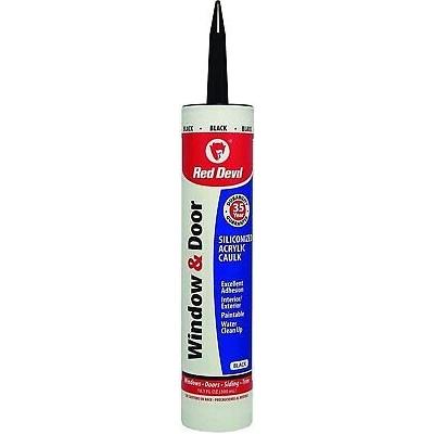 Red Devil 84650 Window & Door Siliconized Acrylic Caulk 10.1 oz Black 1 Pack