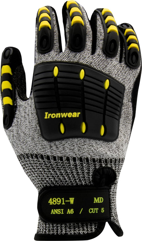 Ironwear 4891-W Cut Resistant Gloves with Extra Wide TPR and Reinforce Crotch | ANSI Level A6