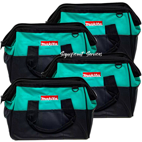 MAKITA Contractor Tool Bag Storage Case Outside Pockets 14” x 11” x 9” Strap 4PK