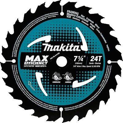 Makita B-61656 7-1/4" 24T Carbide-Tipped Max Efficiency Circular Saw Blade, Fram