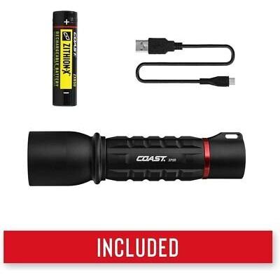 Coast XP9R 1000 Lumen USB-C RECHARGEABLE-DUAL POWER LED Flashlight With PURE...