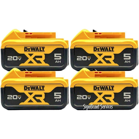 (4) New DeWALT DCB205 20V 20 Volt MAX Lithium Ion 5.0 Ah XR Li-Ion Battery Packs