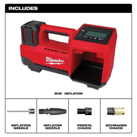 EMBER & VALOR 2848-20 Fits for Milwaukee M18 Inflator. milwaukee battery air compressor. milwaukee m12 air compressor. milwaukee cordless air compressor, Red