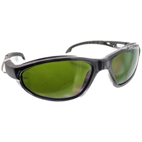 Edge SW11-IR5 Dakura Safety Glasses - Black Frame - Green IR5 Lens