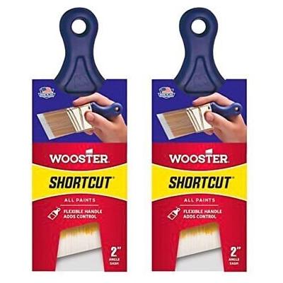 Wooster Brush Q3211-2 Shortcut Angle Sash Paintbrush 2 Inch White 2 Pack