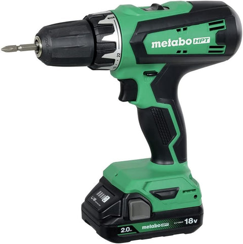 Metabo HPT DS18DFX 18V Cordless Drill Driver 1/2-Inch 2.0Ah Li-Ion Battery Kit