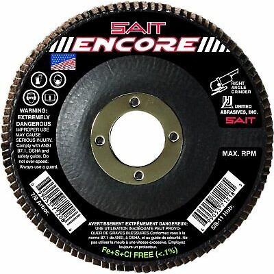 United Abrasives-SAIT 71225 Type 27 Encore Flap Disc, 5-Inch x 7/8-Inch Z...