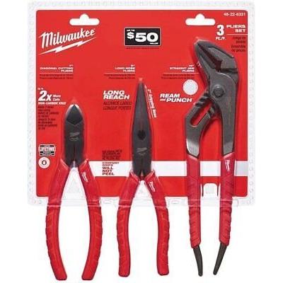 Milwaukee Pliers Set Alloy Stl 3pk