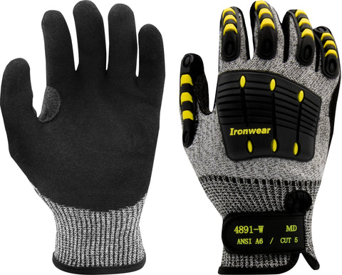 Ironwear 4891-W Cut Resistant Gloves with Extra Wide TPR and Reinforce Crotch | ANSI Level A6