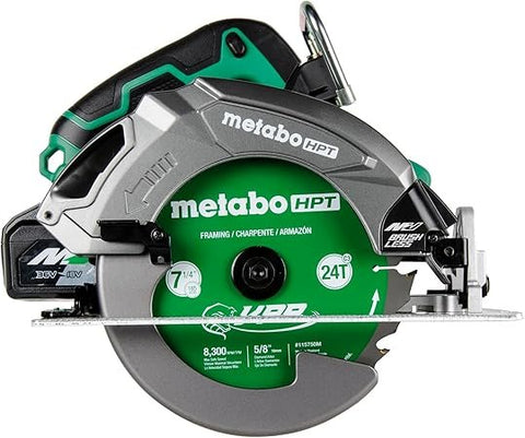 Metabo HPT 36V MultiVolt™ Circular Saw (“The Stud"), 7-1/4-Inch, Torque Boost Technology, Tool Body Only, Optional AC Adapter Available, C3607DBQ4