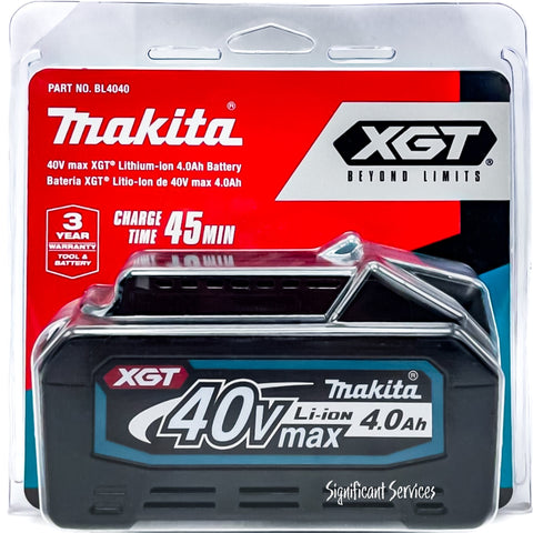 Makita BL4040 XGT 40V max 4.0Ah Li-ion Rechargeable Battery Pack Li-Ion Genuine