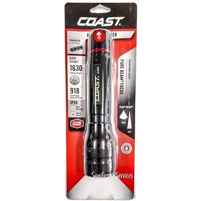 Coast G450 1630 Lumen Twist Focus Pure Beam & Bulls-Eye Spot Beam MINT COND L34