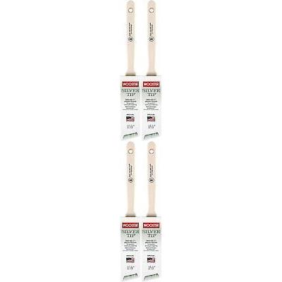 Wooster Brush 5221-1-1/2 Silver Tip Angle Sash Paintbrush, 1-1/2 Inch Pack of 4