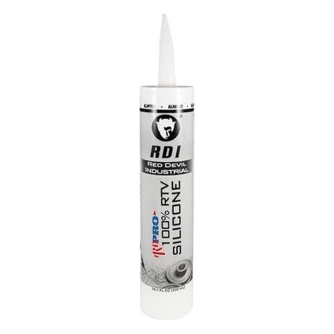 Red Devil 08162I RD PRO Industrial Grade RTV 100% Silicone Weather-Resistant Sealant, 10.1 oz. Tube, Almond, 1-Pack