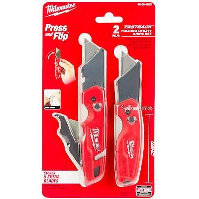 Milwaukee Knife Utility Set Folding 2PC 48-22-1503