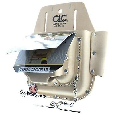 CLC W438 Custom LeatherCraft 6 Pocket Leather Electrician Tool Belt Pouch w/Clip