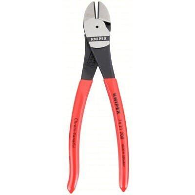 KNIPEX Tools 74 21 200 8-Inch High Leverage Angled Diagonal Cutters