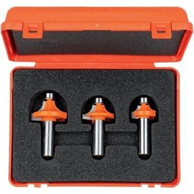 CMT 838.001.11 3-Piece Roundover Bit Set, 1/4-Inch Shank