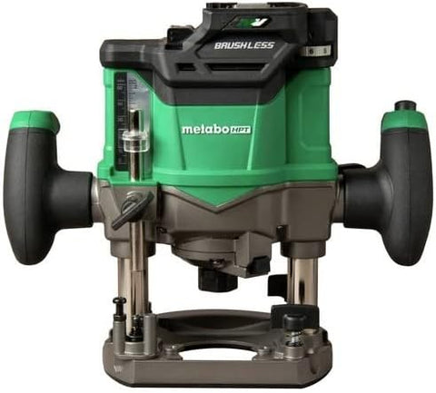 Metabo HPT 36V MultiVolt™ Cordless Plunge Router | Tool Only - No Battery | Includes 1/2-Inch and 1/4-Inch Collets | Variable Speed | Optional AC Adapter | M3612DAQ4