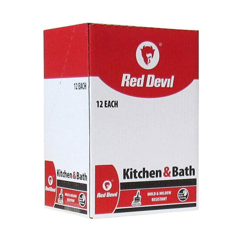 Red Devil 0408 Duraguard Kitchen & Bath Siliconized Acrylic Caulk, 10.1 oz, Clear, 12 Pack