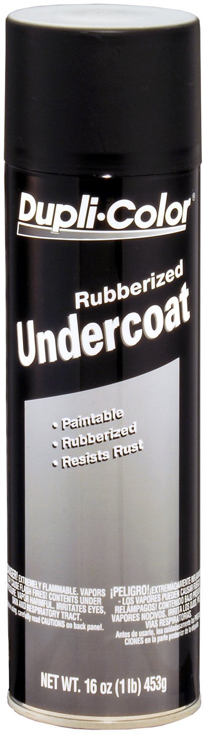 Dupli-Color EUC101A00-12 PK Paintable Rubberized Undercoat Black Automotive Spray Paint 16 oz